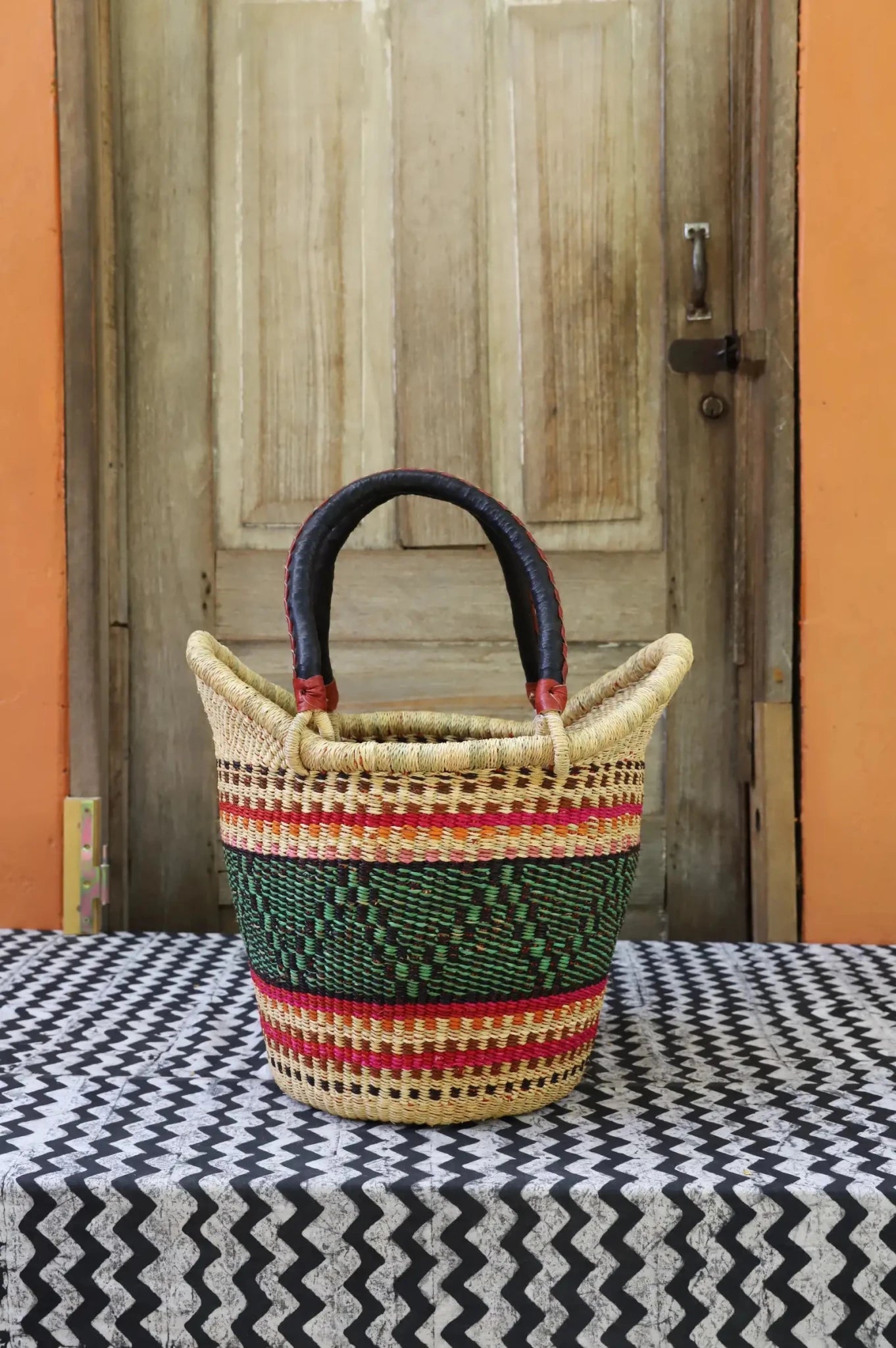 Small Nyariga Shopping Basket handwoven in Ghana