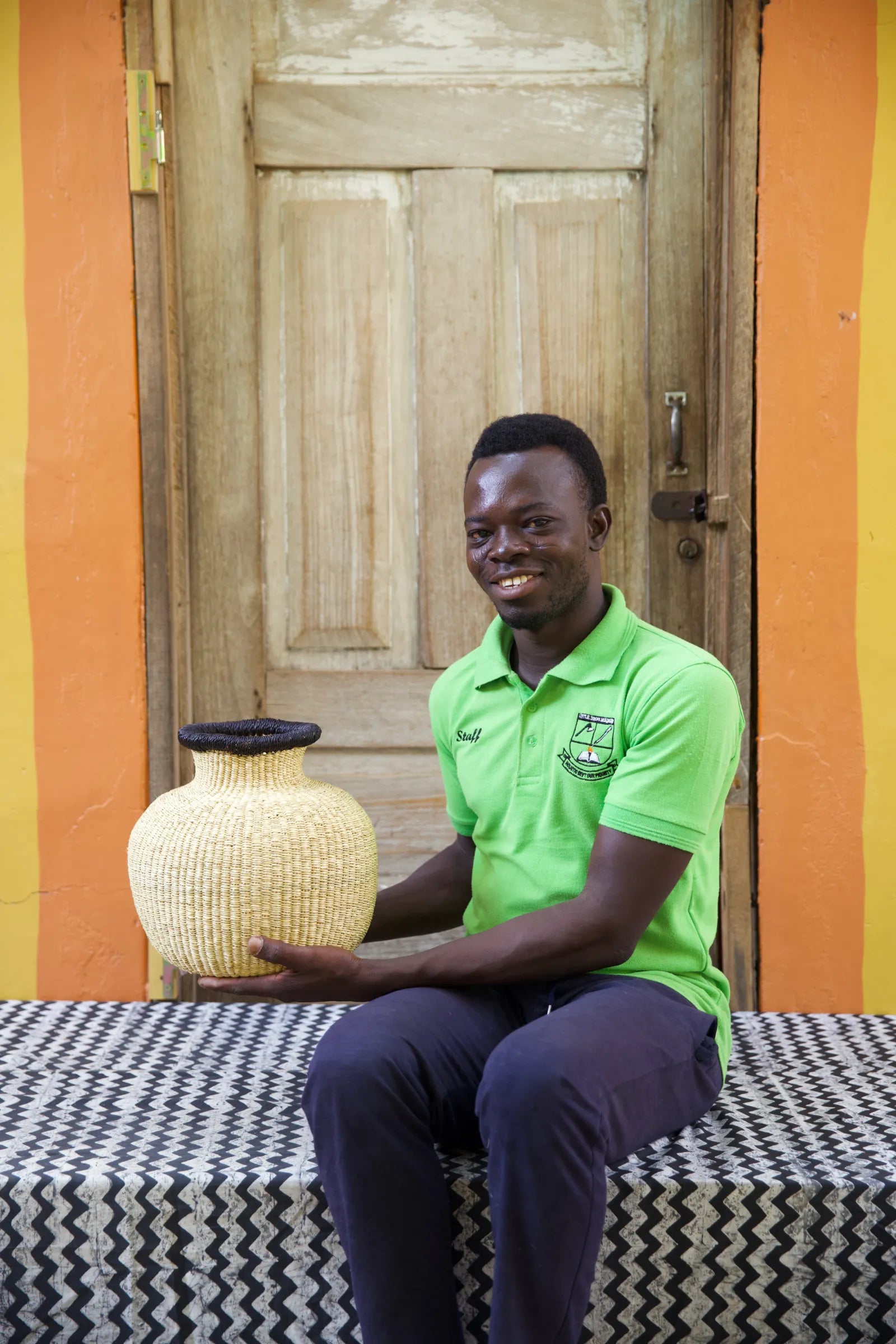 Jemima 10 Cows Dècor Basket (Tiny)  by Kwame Ayine