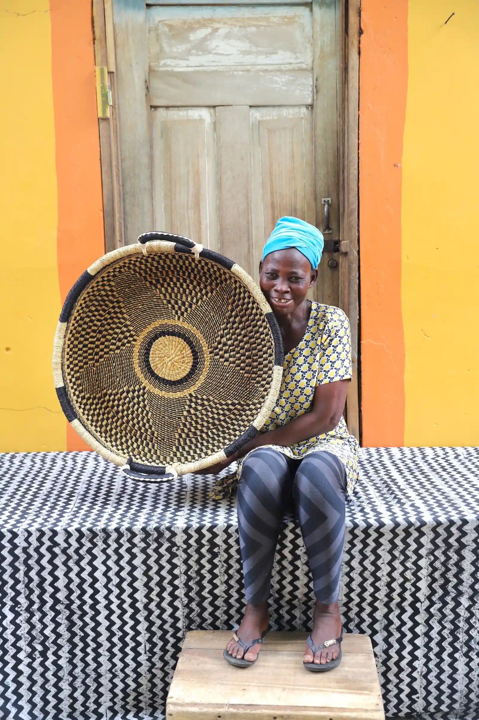 Woven Tray Wall Décor (Double Weave) (Medium) by Asumpoya Asaah