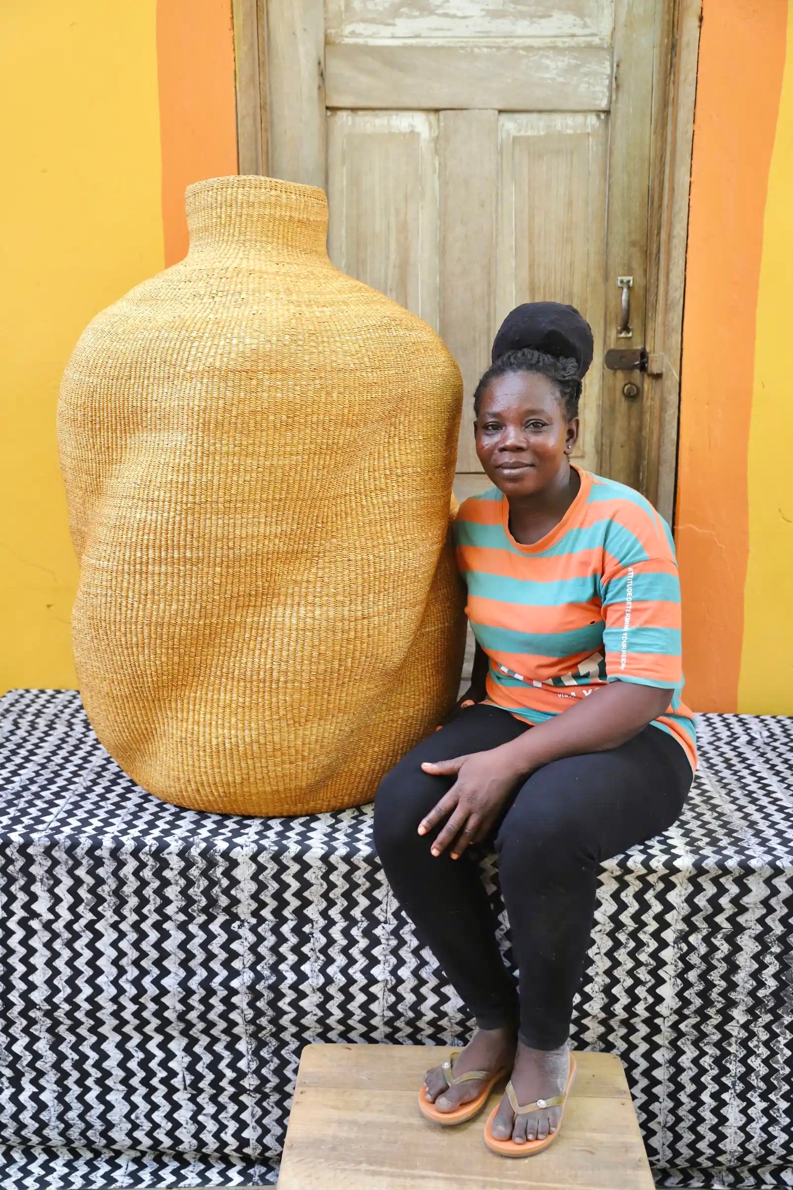 The Slow Wave Vase Art Basket (Large) by Cynthia Ayine