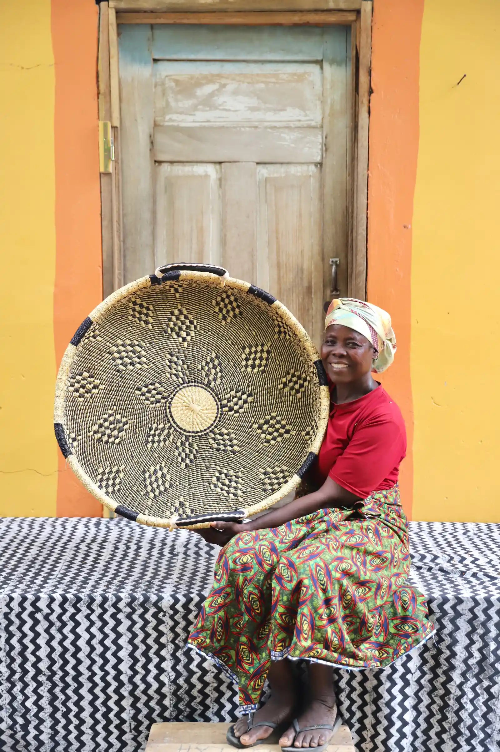 Woven Tray Wall Décor (Double Weave) (Large) by Abii Asoba