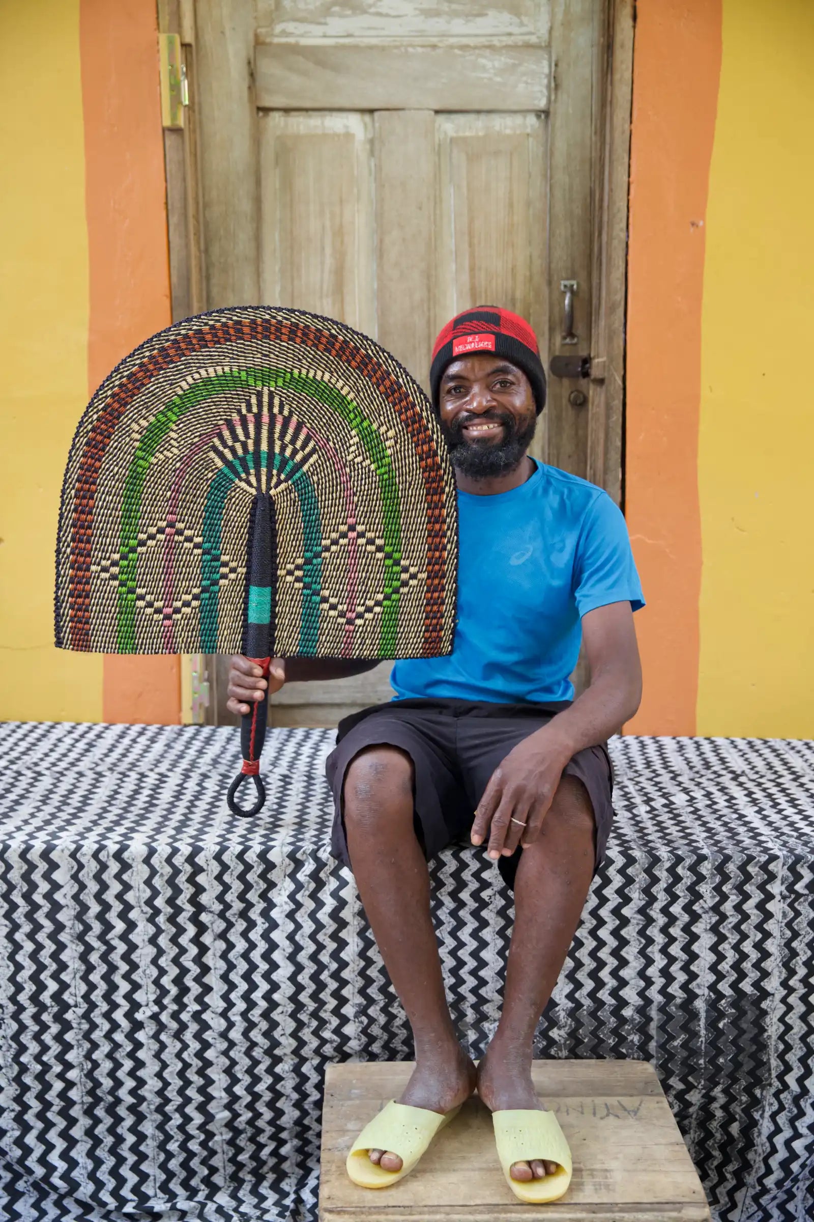 Naba Penga Wall Dècor Fan by Kwesi Apana