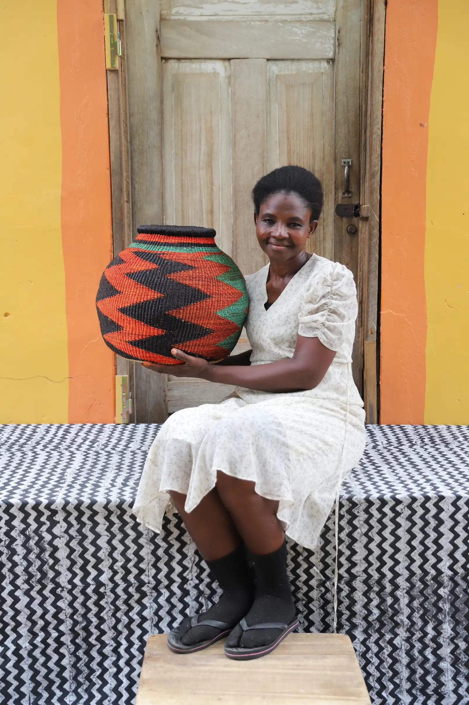 Kenkia  Art  Basket by Adukomah Atingalebkya