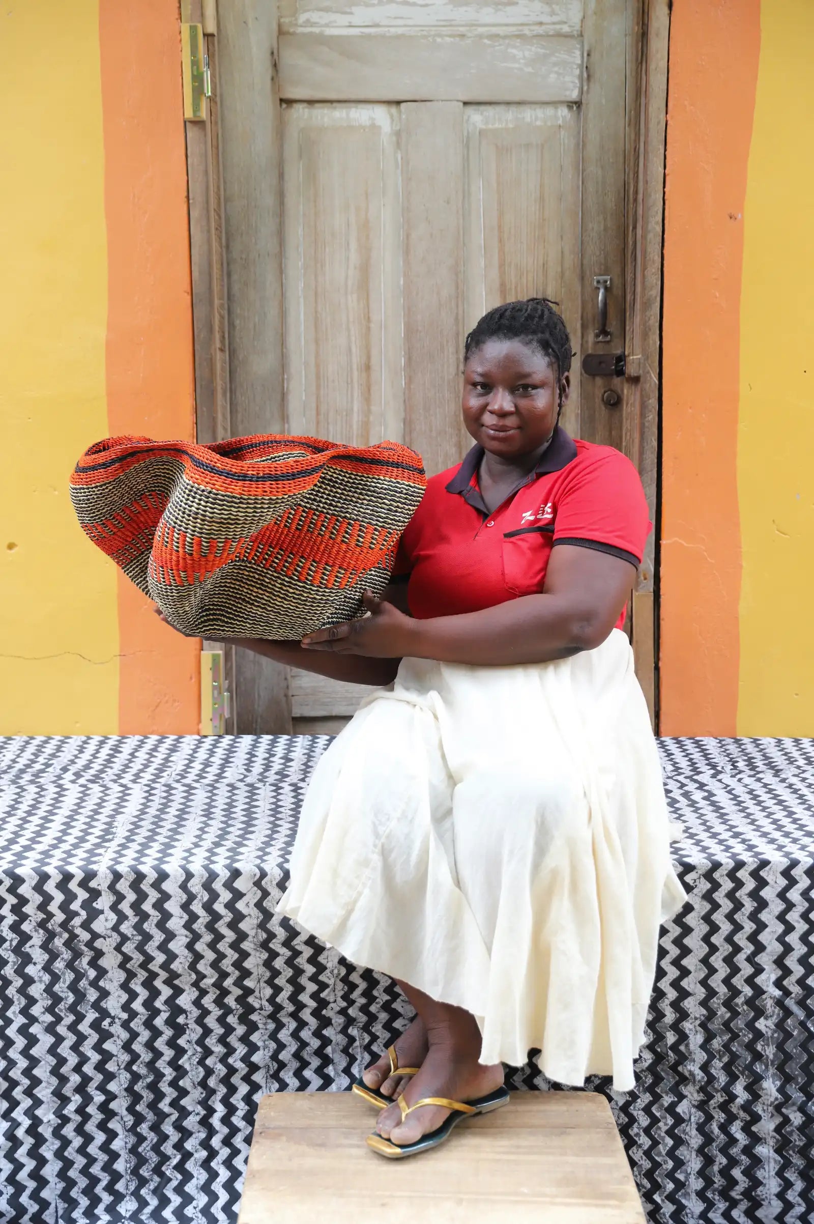 Pakurigo Wave Home  Décor Basket (Large) by Martha 