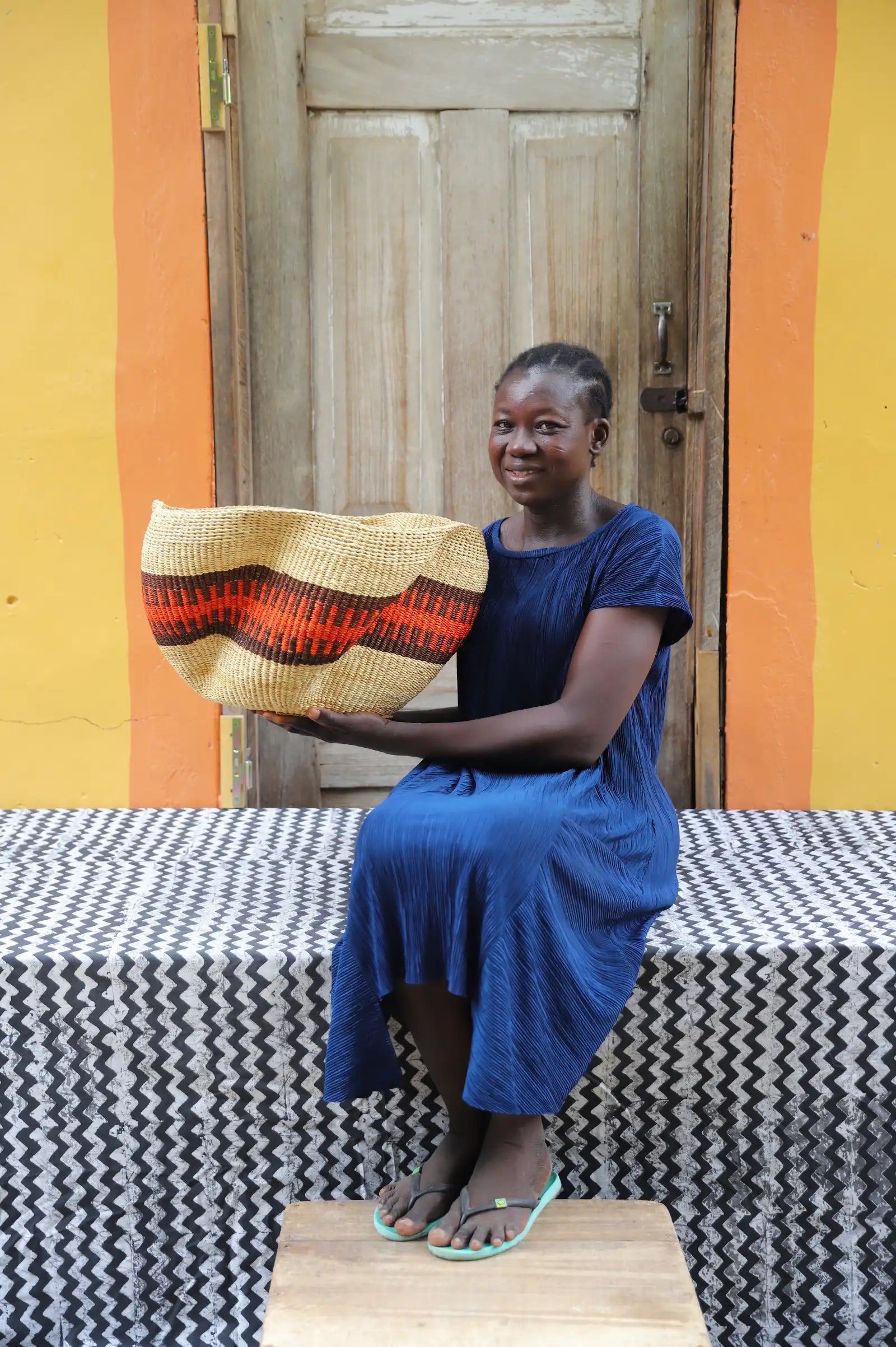 Pakurigo Wave Home  Décor Basket (Large) by Christiana Anaba