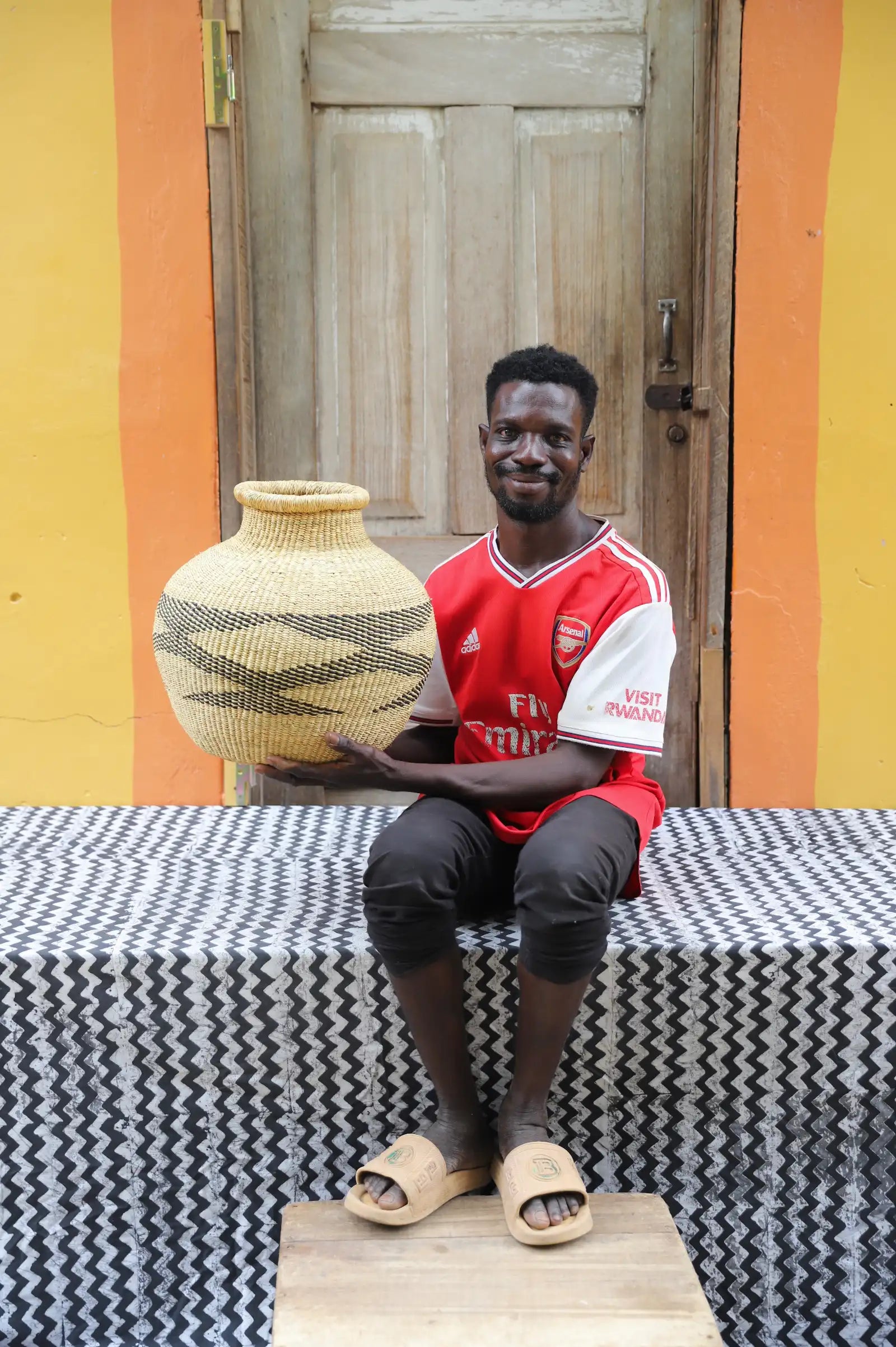 Jemima 10 Cows Dècor Basket (Medium) by Nsoh Abe-enge