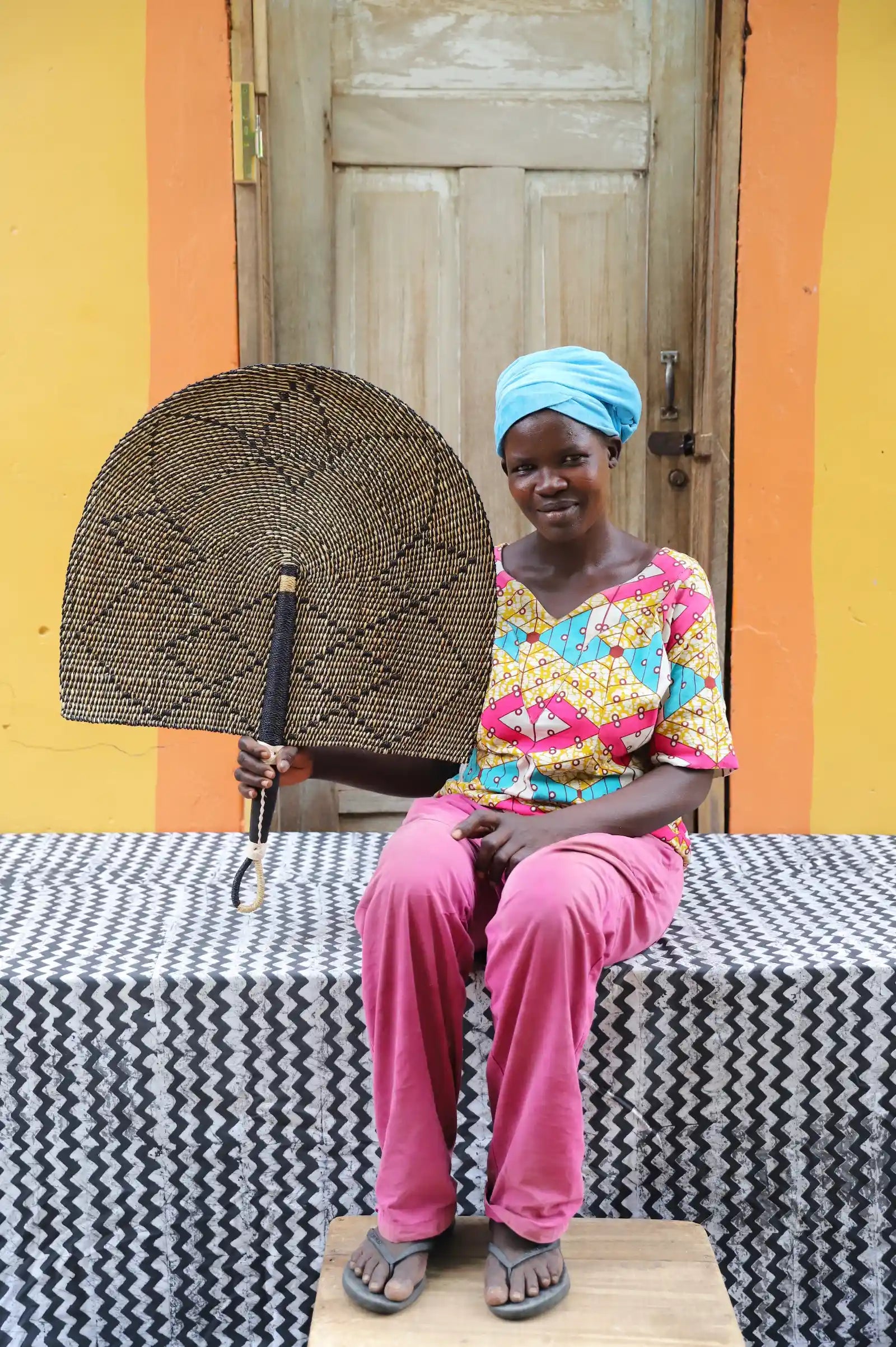 Naba Penga Wall Dècor Fan by Regina Akolgo