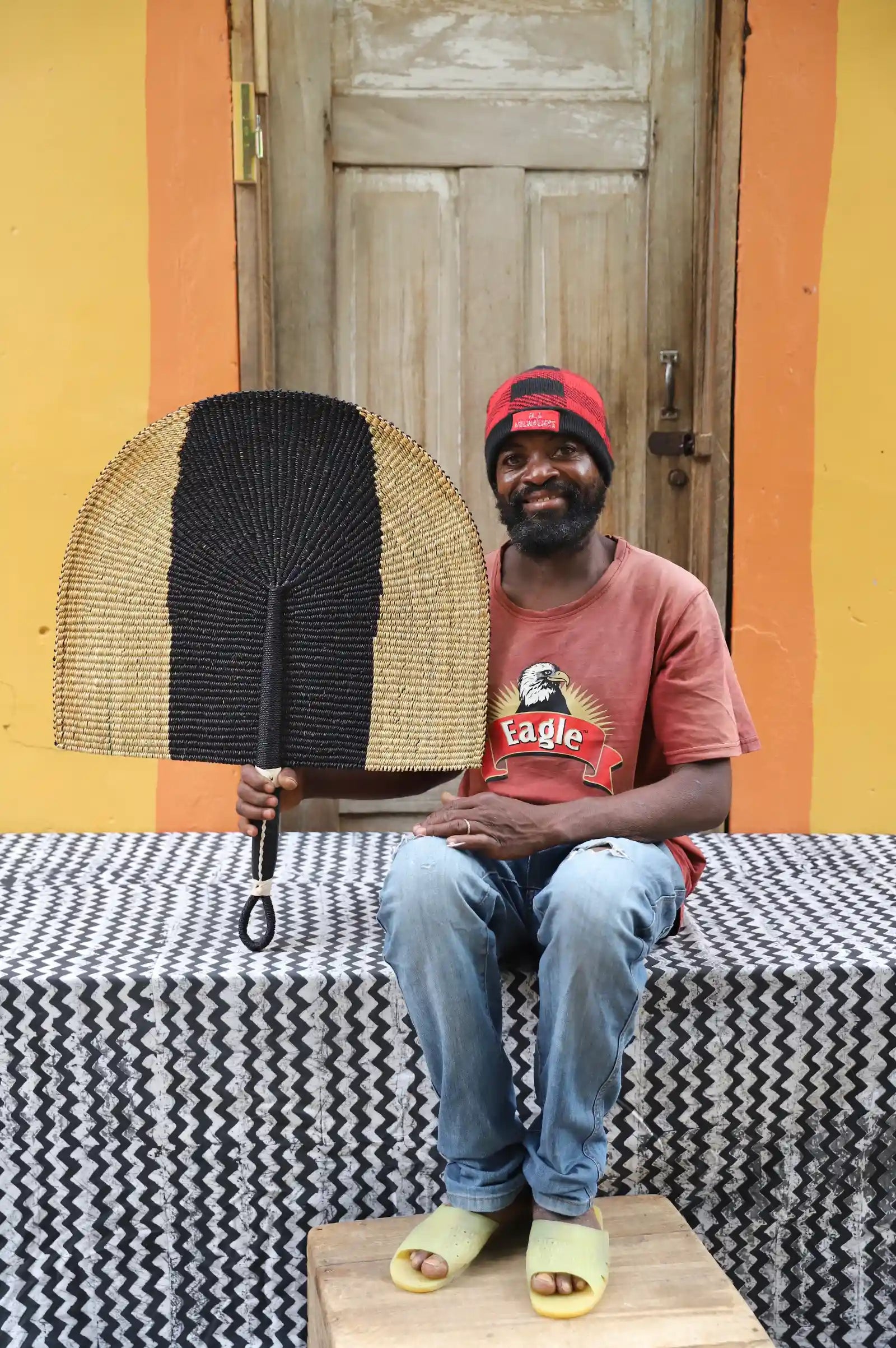 Naba Penga Wall Dècor Fan by Kwesi Apana