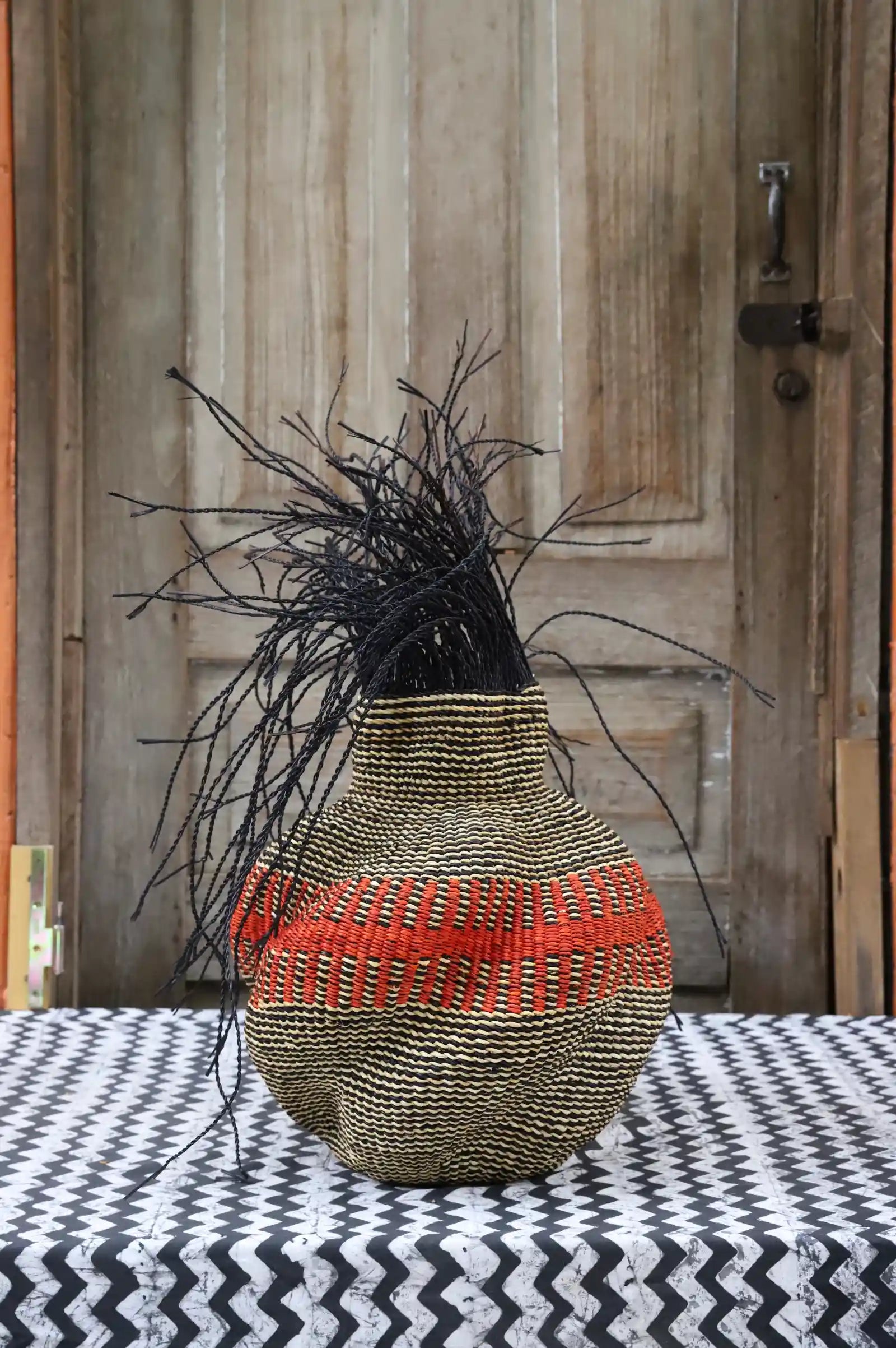 Tua-Tia (Baobab Tree) Art Basket (Tiny) by Atugtarekeh Nyaaba