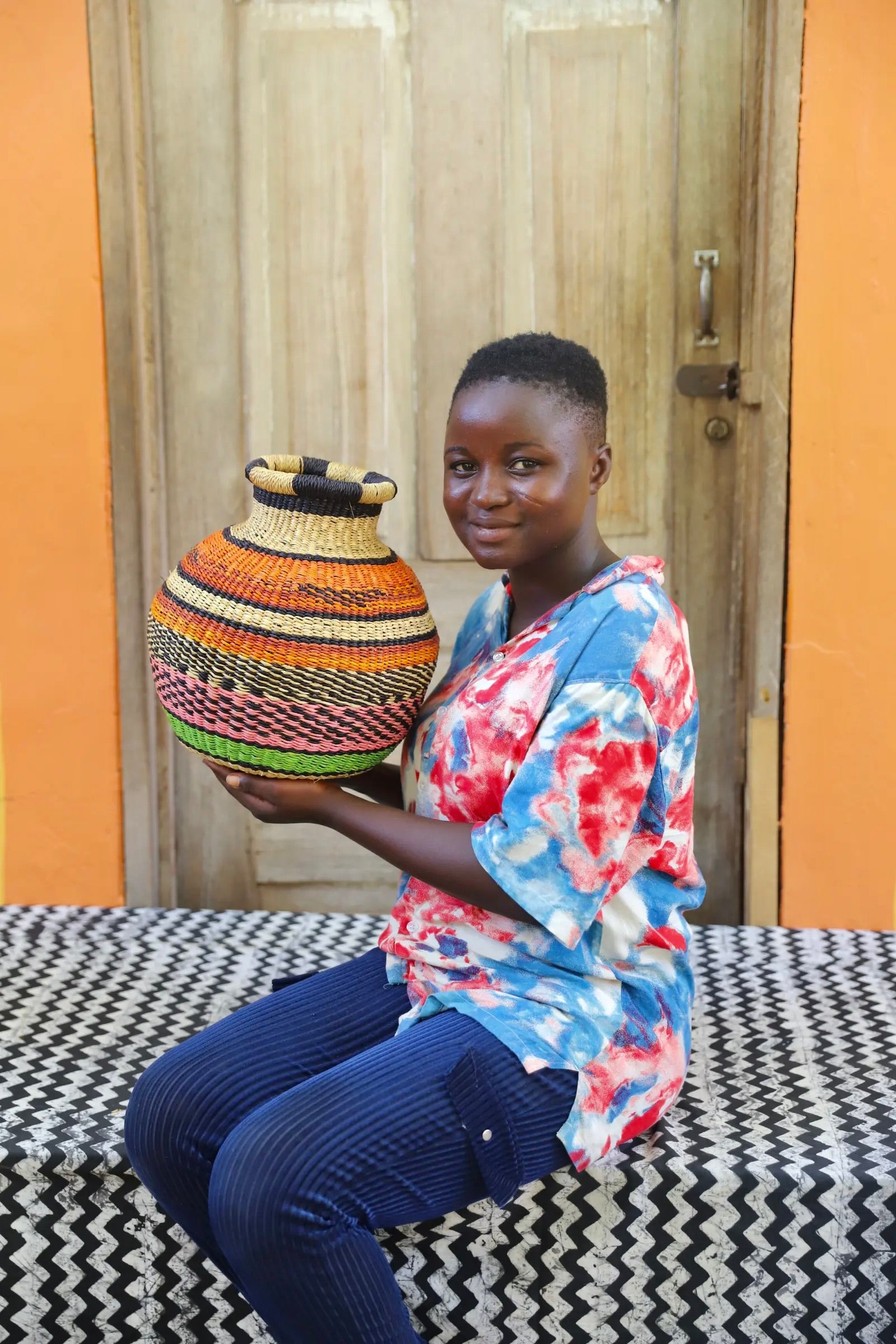 Storage Basket, Home Decor, Woven Basket The Baba Tree Basket Company